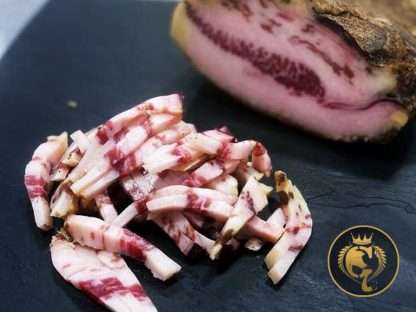 Guanciale superiore di Cinta Senese DOP- tagliatine per CARBONARA O AMATRICIANA (prezzo all'etto)