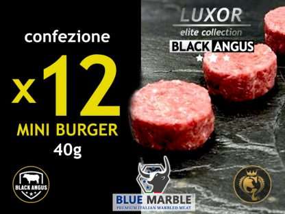 12 MINI burger Luxor BLACK ANGUS [12 x 40g]